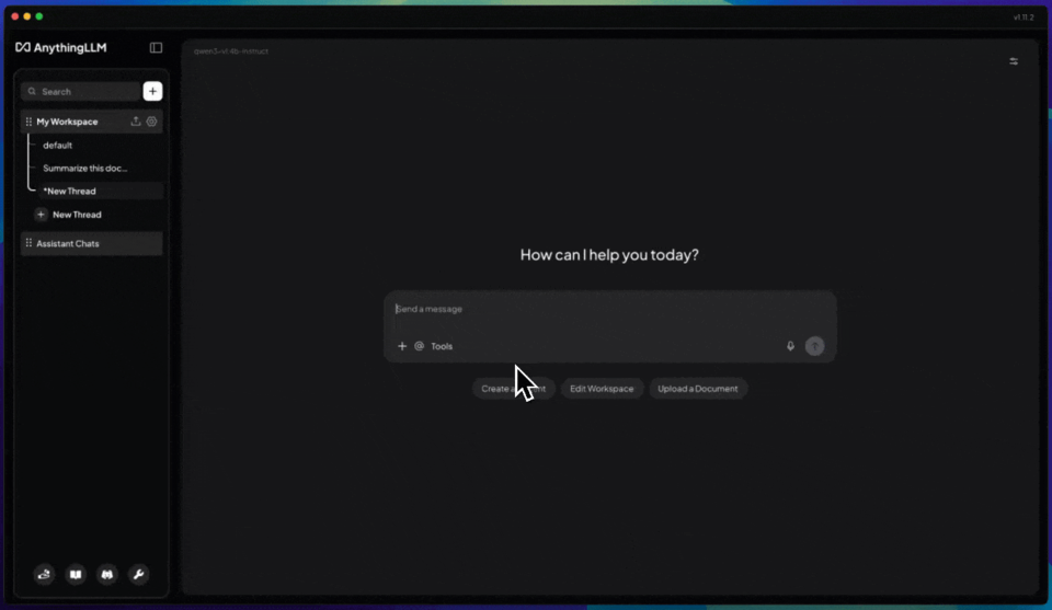 AnythingLLM screenshot