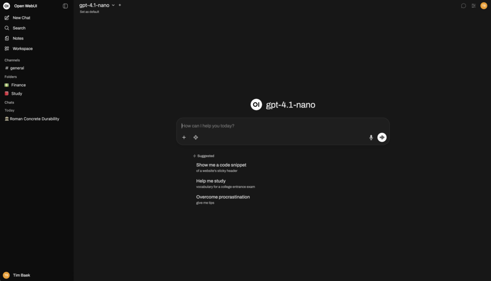 Open WebUI screenshot